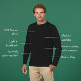 MW100: Long Sleeve Merino Wool T-shirt (COMING SOON)