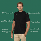 MW100: Pure Merino Wool Tailored T-shirt