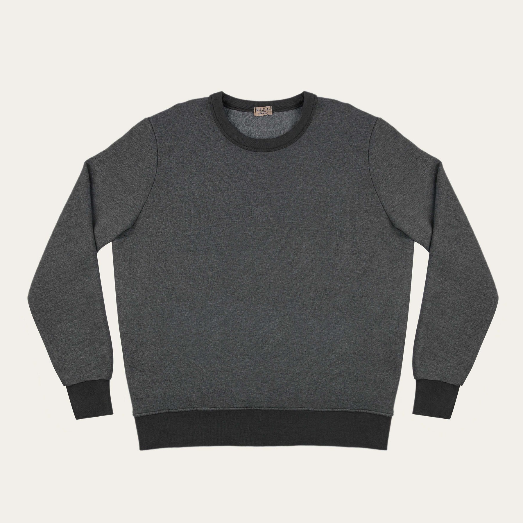 Multi Graphic Crew Sweat SMOKY BLACK | notlonely