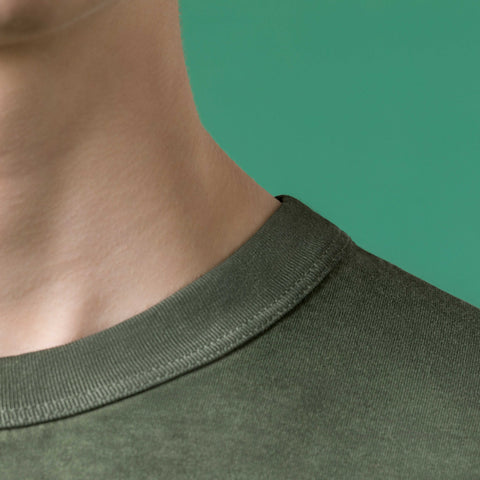 M553 TN Natural dyed Rib Neck boxy Tee