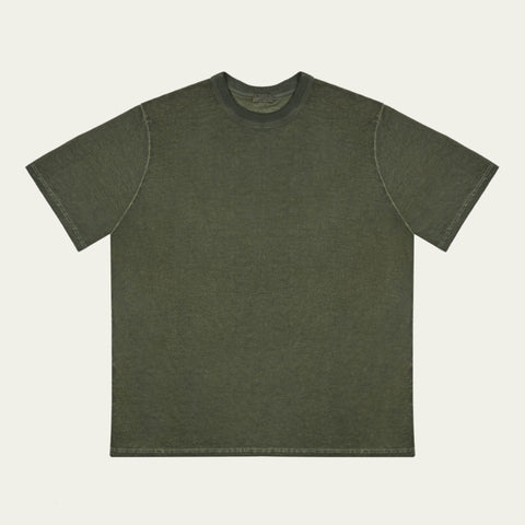 M553 TN Natural dyed Rib Neck boxy Tee