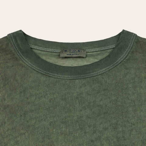 M553 TN Natural dyed Rib Neck boxy Tee
