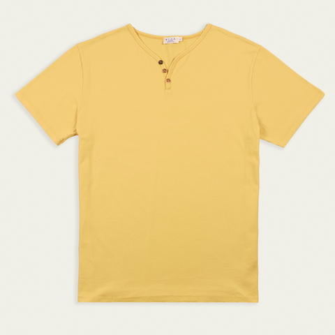 M604ORG Organic Henley Tee