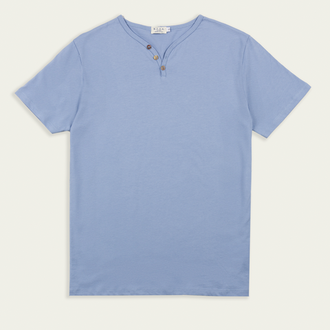 M604ORG Organic Henley Tee