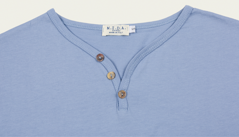 M604ORG Organic Henley Tee