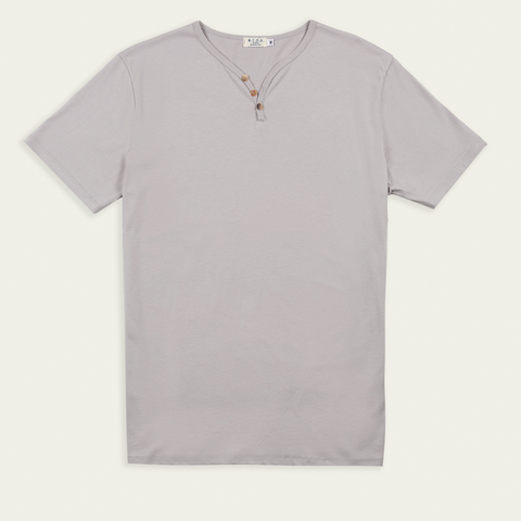 M604ORG Organic Henley Tee