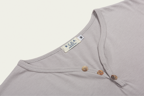 M604ORG Organic Henley Tee