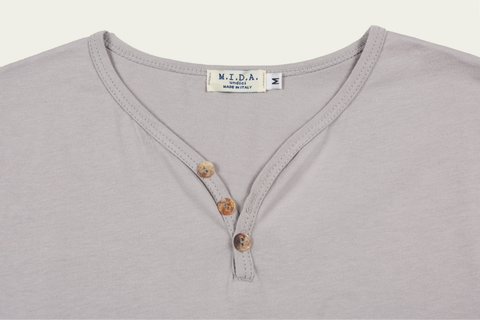 M604ORG Organic Henley Tee