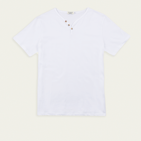 M604ORG Organic Henley Tee