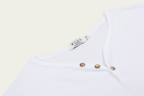 M604ORG Organic Henley Tee