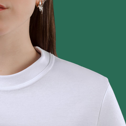 MF239681 Heavy Gsm Interlock Cotton Tee for Women