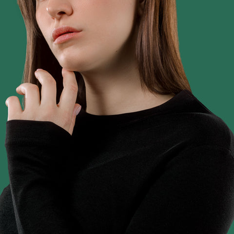 MF239681ML Heavy Gsm Interlock Long Sleeve Cotton Tee for Women