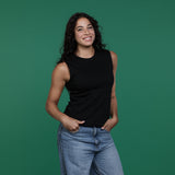 MF250199INT: Women’s Heavyweight Cotton Interlock Sleeveless Top